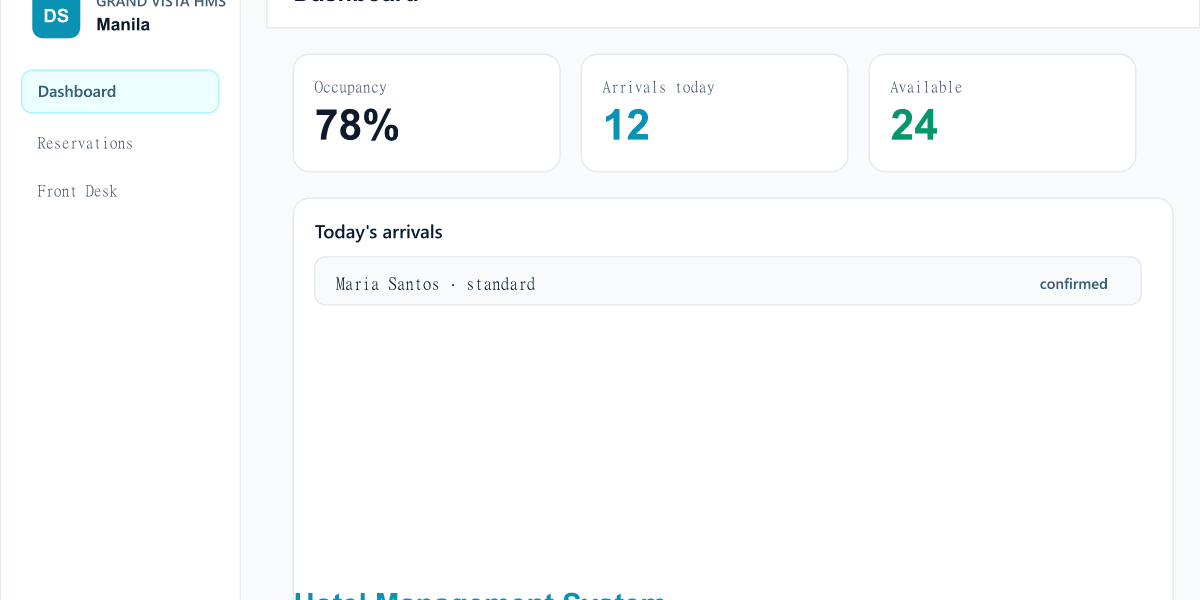 Hotel Management System preview
